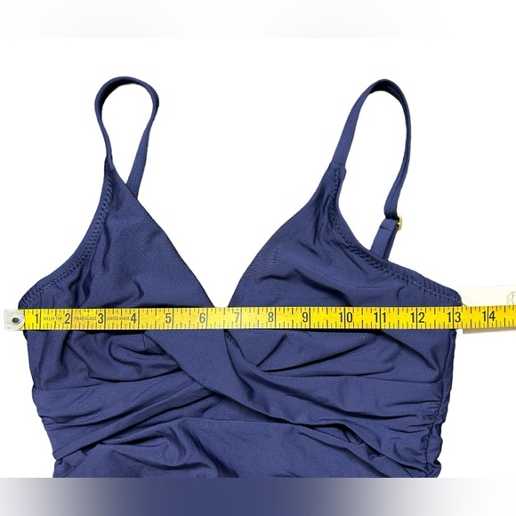 HELEN JON womens navy blue underwire floating tankini top size Small NWT - Picture 9 of 12